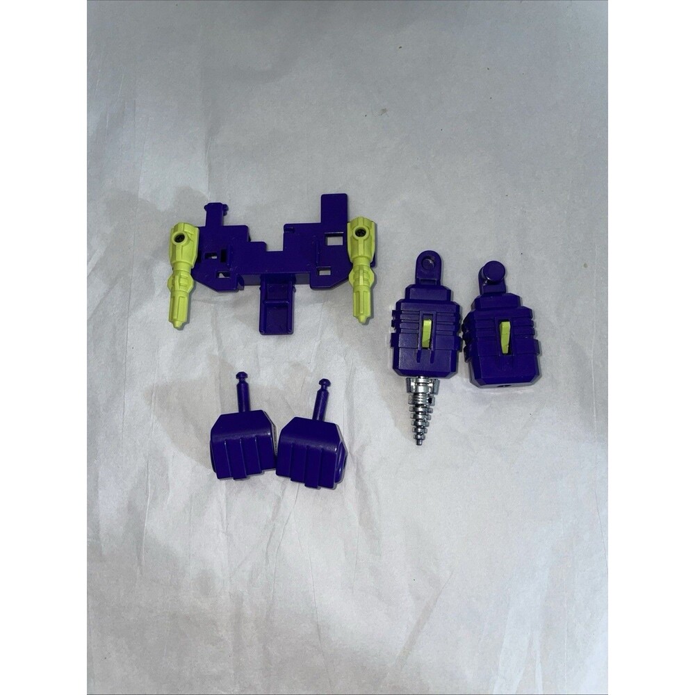 Vintage 1985 G1 Transformers Constructicon Devastator Purple Accessories Lot EUC